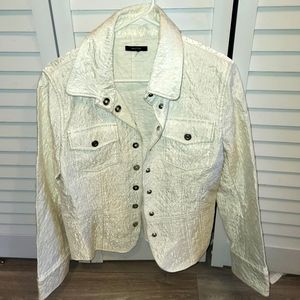 Ladies NAUTICA White Long Sleeved Waist Length Vest Coat Size Small